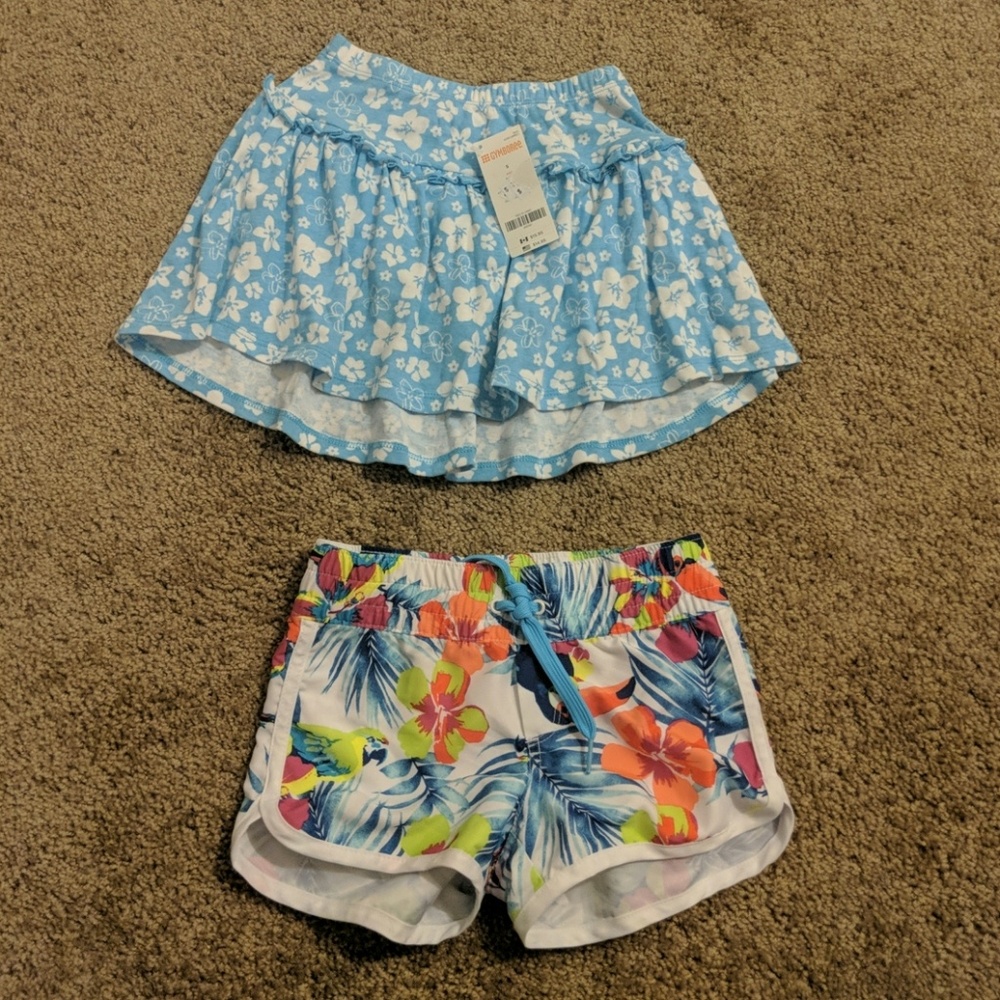 Girls size 5t shorts and skirt